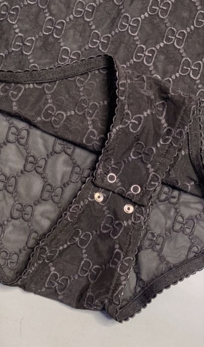 Body koronkowe czarne Gucci