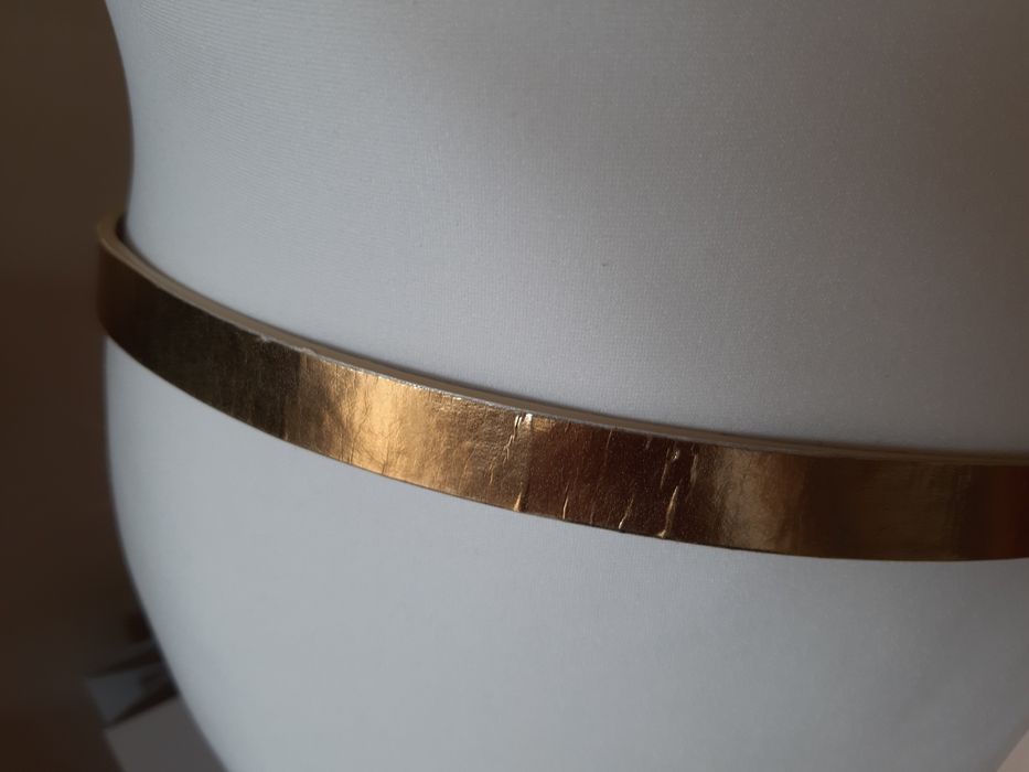 Pasek złoty vintage stary boho klamra kamyki prl 90 cm używany