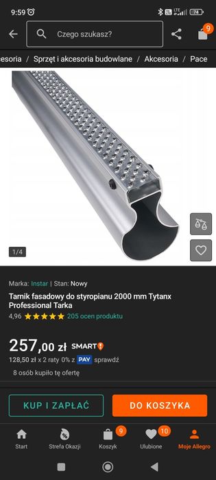 Tarnik fasadowy do styropianu 2000 mm Tytanx Professional Tarka