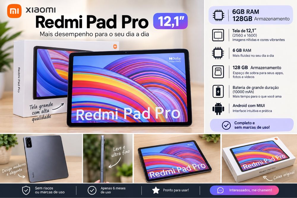 Xiaomi Redmi Pad Pro 12,1” — 6GB RAM / 128GB