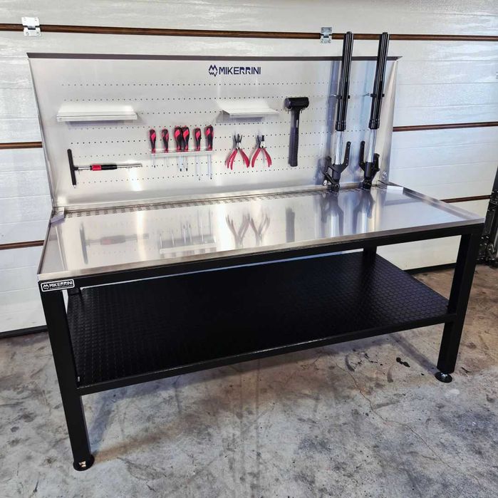 Stół Warsztatowy ze zlewem MIKERRINI ST2 + Tablica Narzędziowa INOX