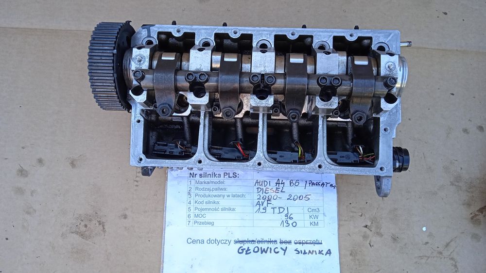 Audi A4 B6 Głowica Silnika Wał Tłoki Avf 1.9Tdi