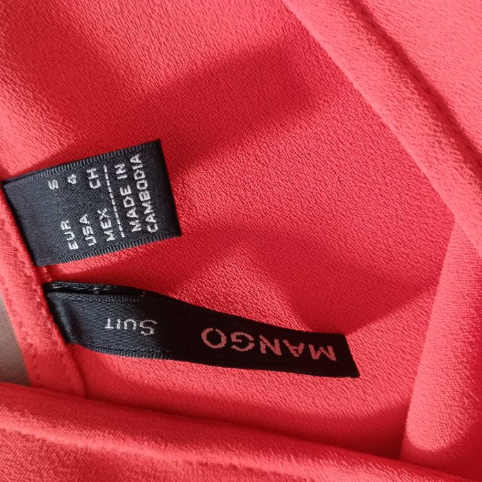 Sukienka Mango czerwona fuksja pudełkowy krój małe 36 S lub 34 XS