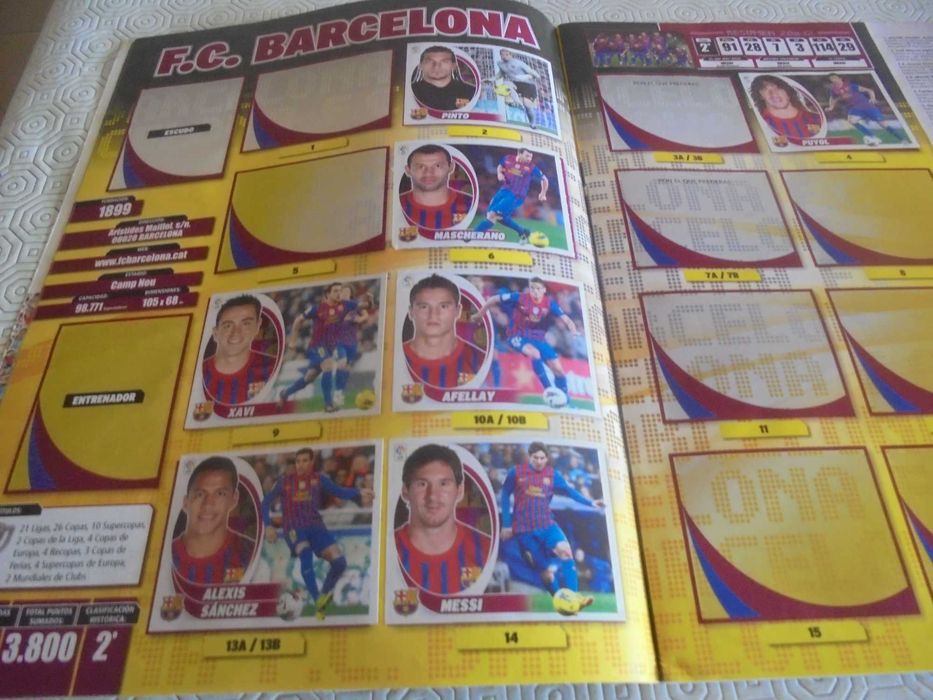 Caderneta de cromos La Liga 2012-13 com Cristiano Ronaldo + Messi