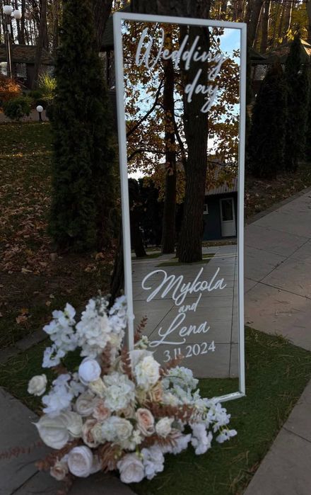 Напис/наліпка на дзеркало для селфі. Наклейка на весільне дзеркало