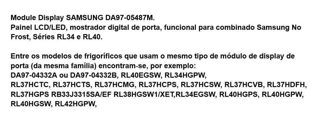 Combinado SAMSUNG Display, mostrador digital LED de porta