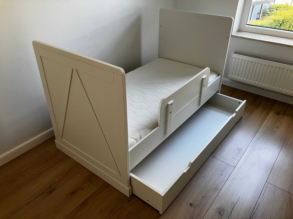 Łóżeczko-tapczanik dziecięce 2w1 Pinio, Marie 140x70 plus materac Cashmere