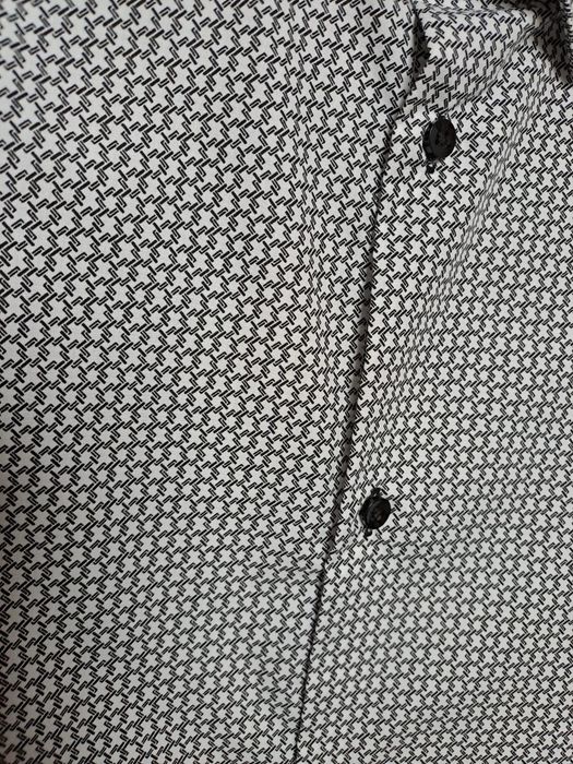 H&M Koszula męska w czarno-białe wzory Slim Fit