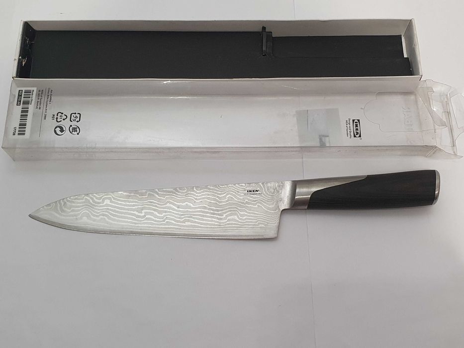 Super noż IKEA SLITBAR stal VG 10 Cro-Mo nowy tasak 21cm ostrze 8''