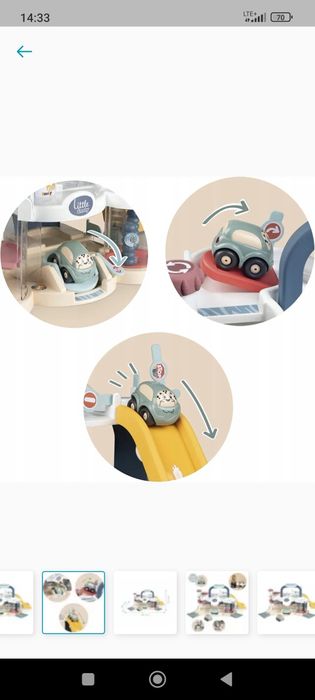 Little Smoby garaż parking myjnia winda