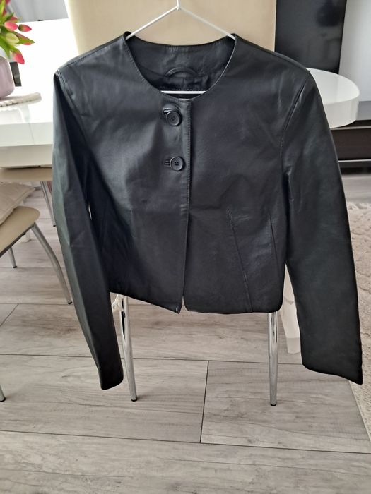 Kurtka Damska krotka Rsmoneska Next rozm M/L Czarna Nowa  Skóra