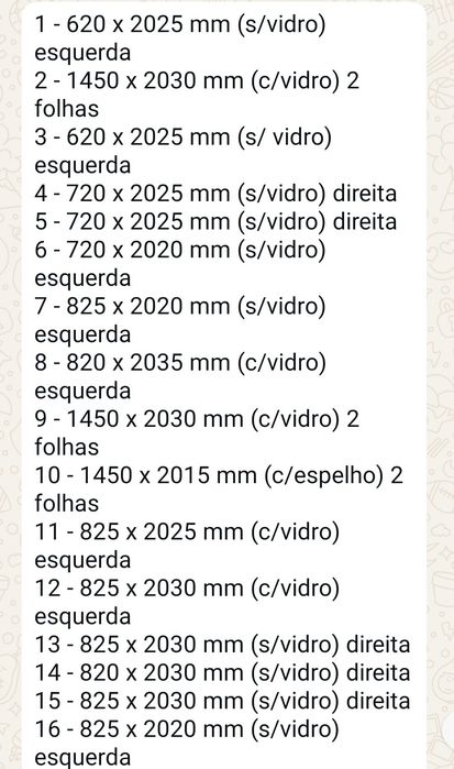 Portas diversas , individuais ou todas