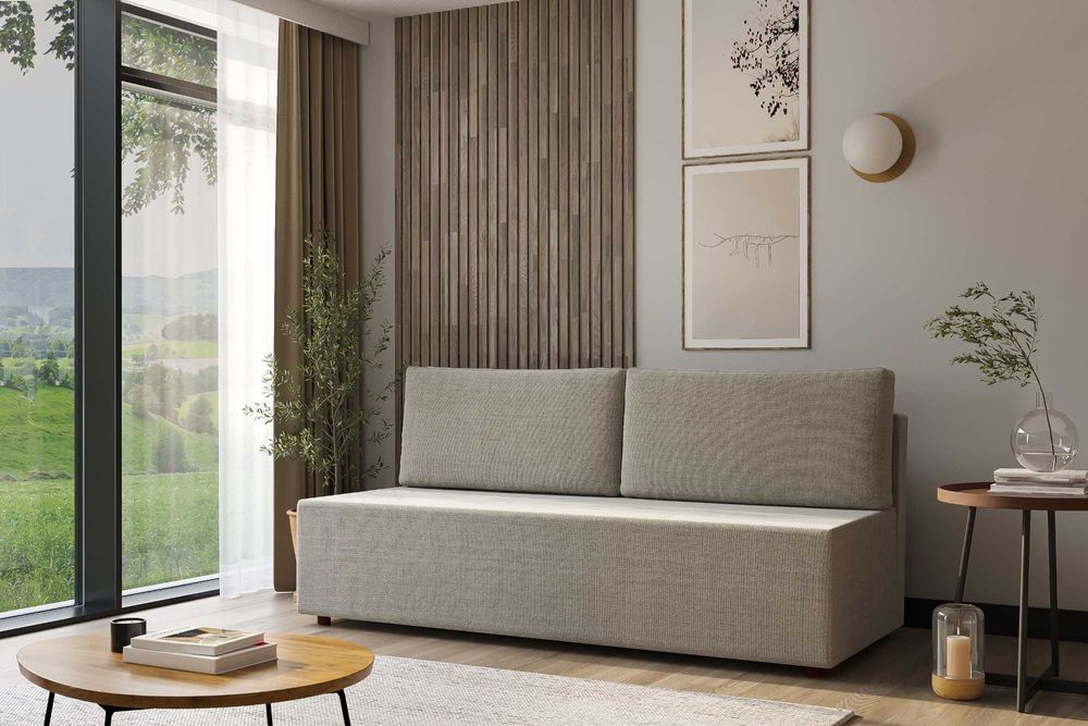 Kanapa sofa Kos funkcja spania rozkładana pojemnik poduszki materac