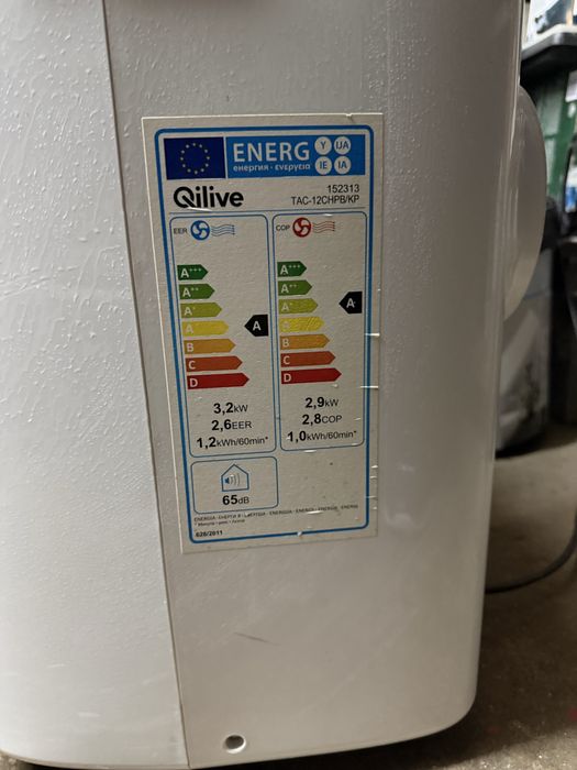 A/C Portátil Qilive CLASSE A (descrição)