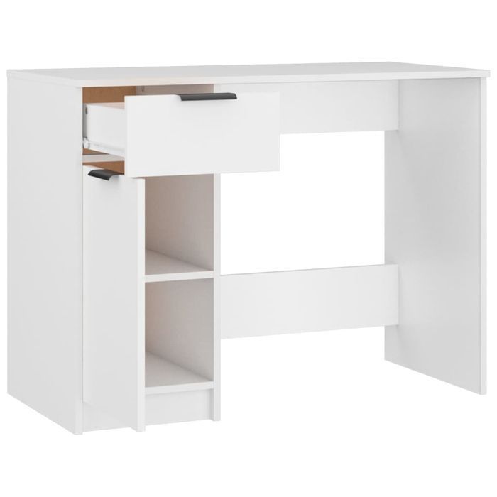 Vidaxl Biurko, Białe, 100X50X75 Cm, Materiał Drewnopochodny