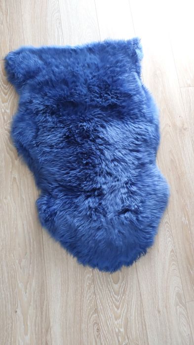Tapete Pele de ovelha azul marinho ULURU