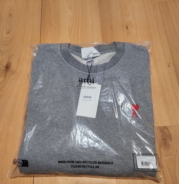 szara bluza crewneck AMI PARIS