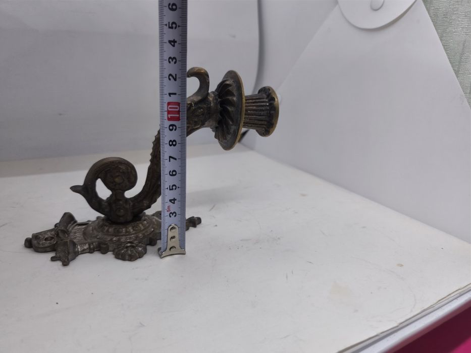 Латунный настенный подсвечник на одну свечу латунь бронза бронзовый