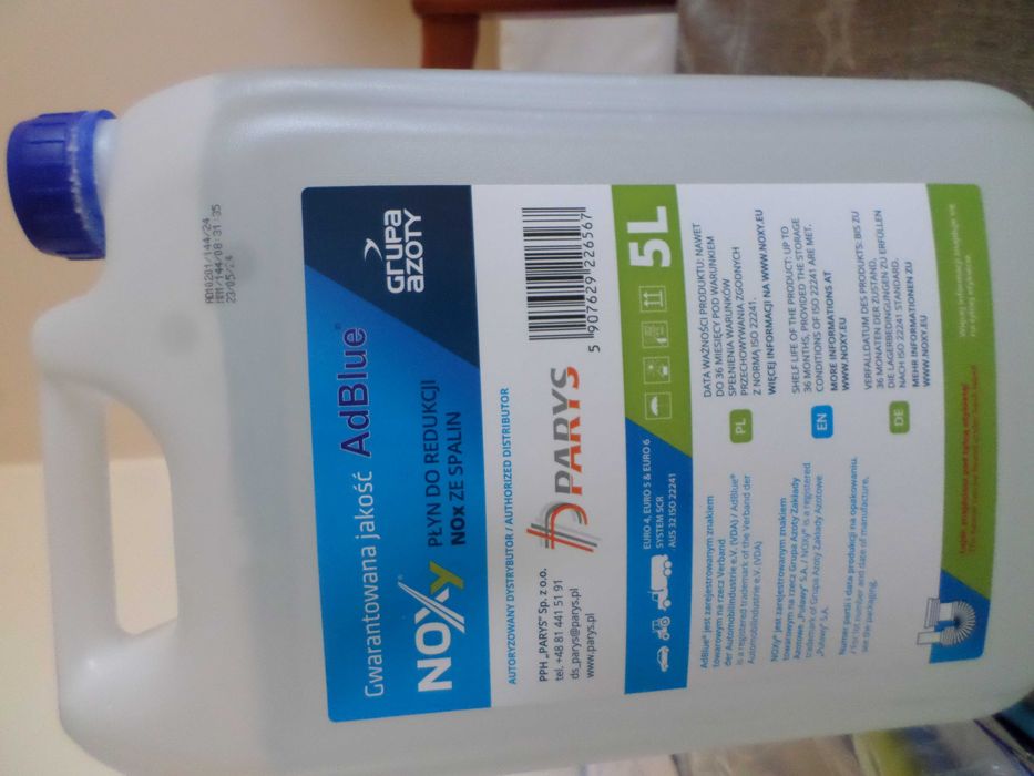 Płyn do redukcji spalin AdBlue 5 l.