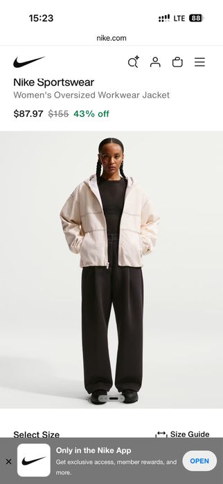 Nike Women's Oversized Workwear Jacket куртка розмір L Оверсайз (на XL)