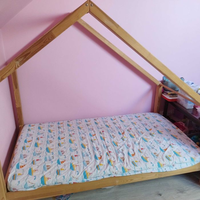 Łóżko dziecięce domek kompletne
