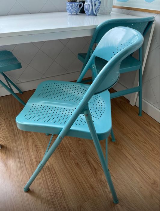 5 Cadeiras verde água IKEA em optimo estado