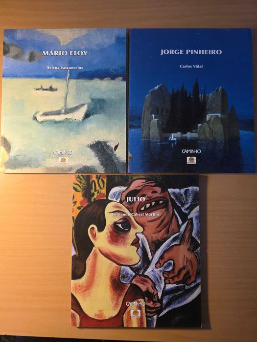 3 livros sobre os pintores Mário Eloy, Jorge Pinheiro e Júlio