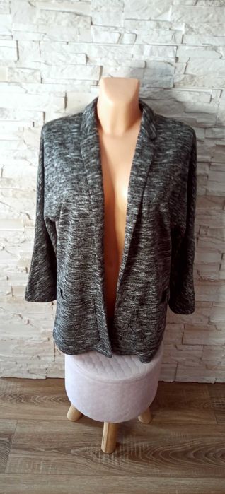 Marynarka damska oversize melanżowa szara S/36 Camaïeu