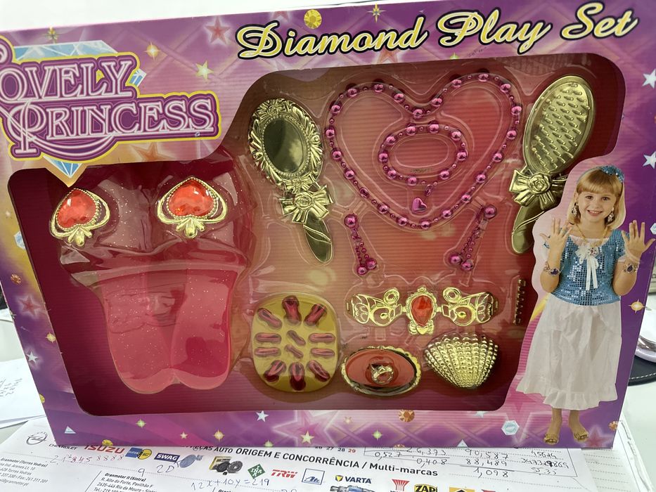 Kit com acessorios princesa