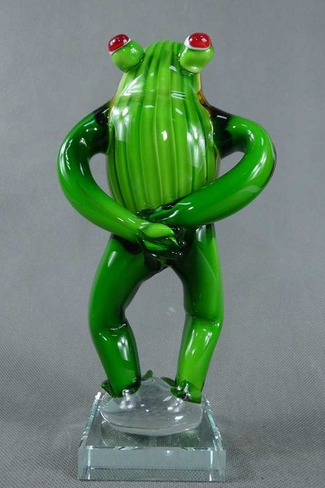 Figura ŻABA modelka szkło MURANO figurka żabka FROG