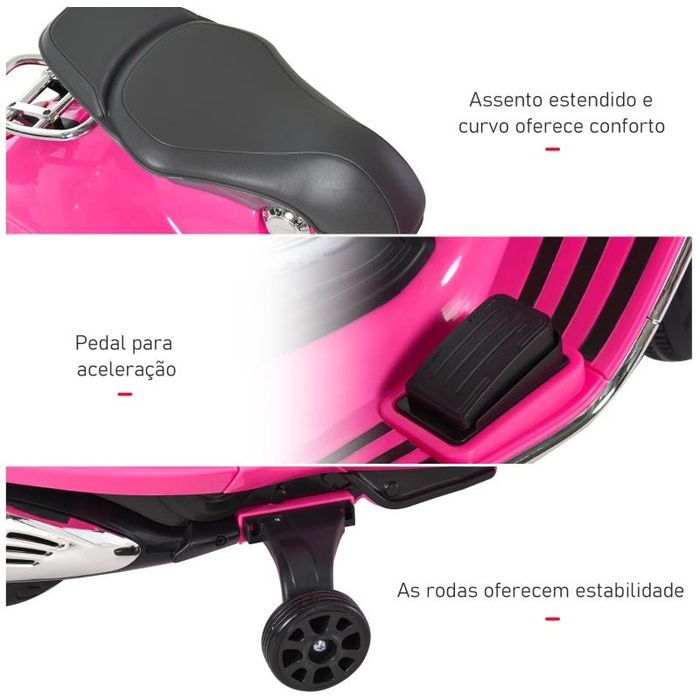 Mota Vespa Elétrica de criança