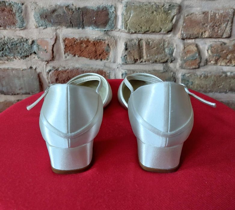 Ślubne buty z satyny. Rainbow. 37/38