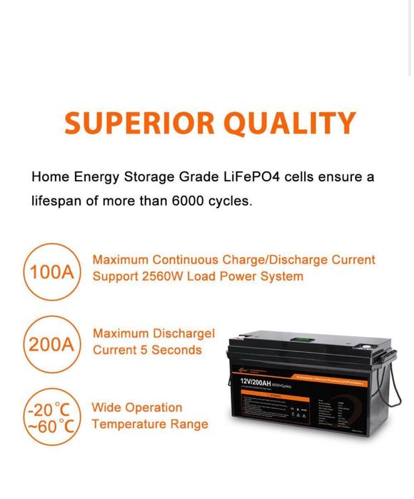 Jsdsolar 12V 200AH  Аккумулятор LiFePO4