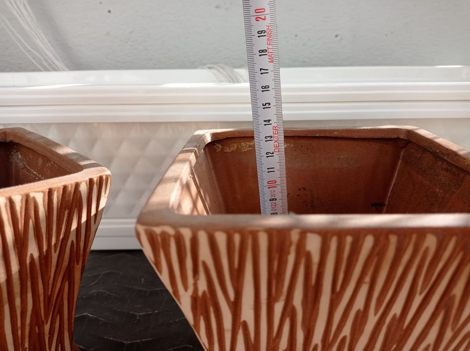 Donica, osłona, kamień na kwiaty i zioła,balkon,taras - 2 szt KOMPLET