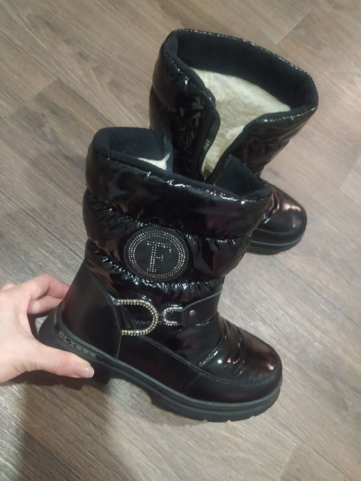 Зимние ботинки сапожки сапоги 33-33 р (по стельке 22,0-22,2 см)