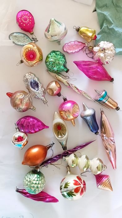 Елочние  игрушки ссср веретенки сосульки