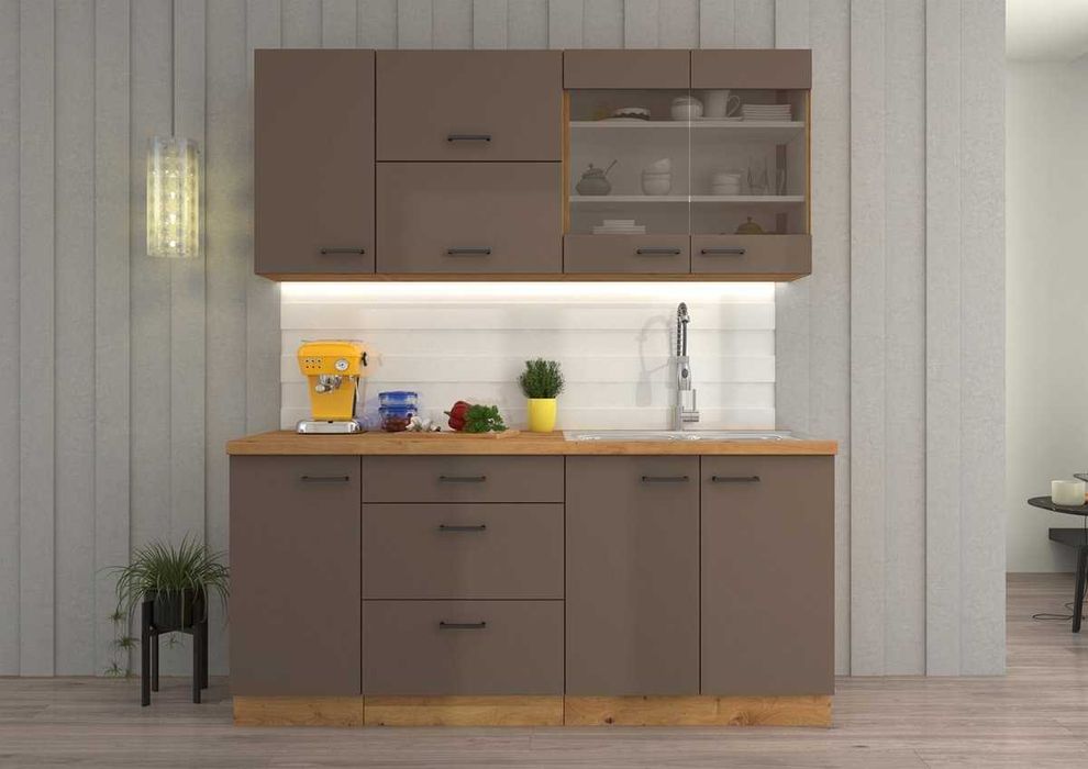 Zestaw mebli kuchennych BOLIVIA kuchnia modułowa Dąb Trufla/ Artisan