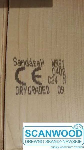 Drewno C24 konstrukcyjne Dom Szkieletowy, Altana, Garaż, Wiata, Sauna