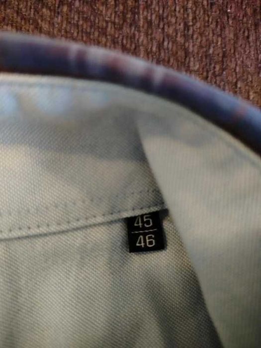 Tchibo koszula męska w niebieską kratę z długim rękawem r. XXL 45-46