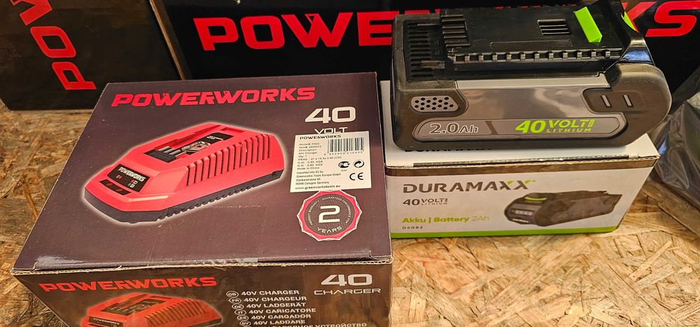 Podkaszarka Akumulatorowa POWERWORKS P40LT, 40V, bateria, ładowarka