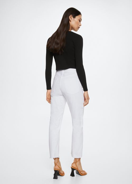 Вкорочені джинси Mango білі