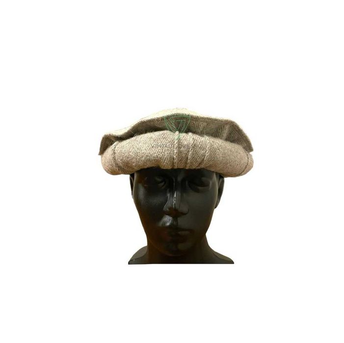 Boné de inverno Winter Cap Chapéu Pakol 100% feito à mão (cinza claro)
