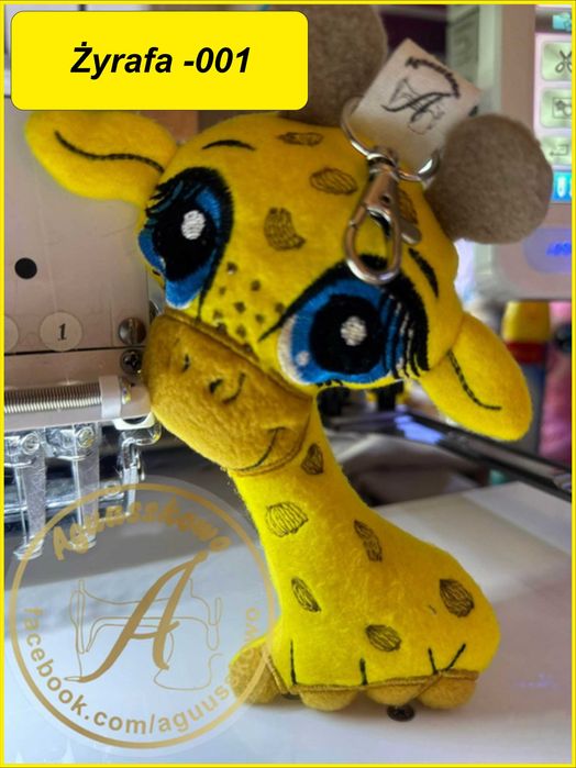Zawieszka Brelok Pluszak Maskotka Zabawka Żyrafa z imieniem