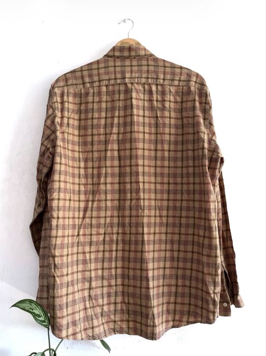 Camisa Hugo Boss Vintage Xadrez Castanho M