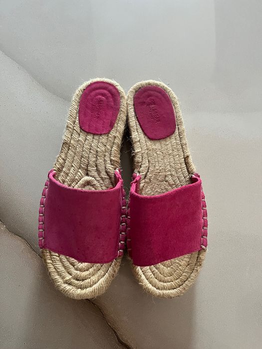 Klapki skórzane pull & bear