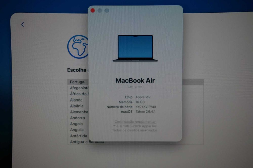 Macbook Air 2022, M2 16GB Ram, 512GB SSD