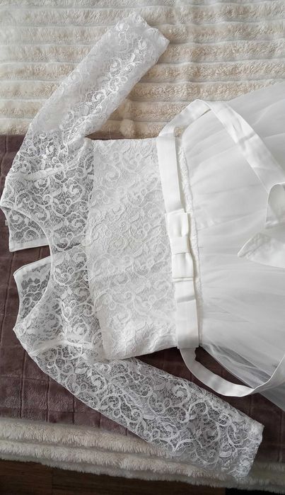 Alba sukienka dziewczęca komunijna dł. 125 cm rozmiar 160 BEZ BOLERKA