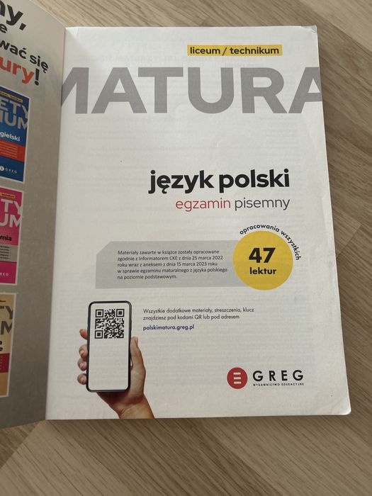 Greg Matura język polski egzamin pisemny