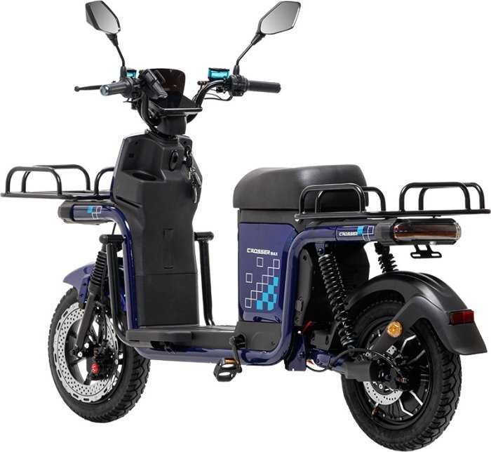 Електровелосипед Crosser SUPER MAX (1200W 30Ah LifePo4) Литий- Синій