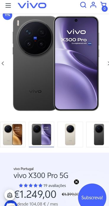 Vivo X300 Pro 16GB 512GB NOVO. Troca/retoma. Fatura, garantia, caixa, acessórios